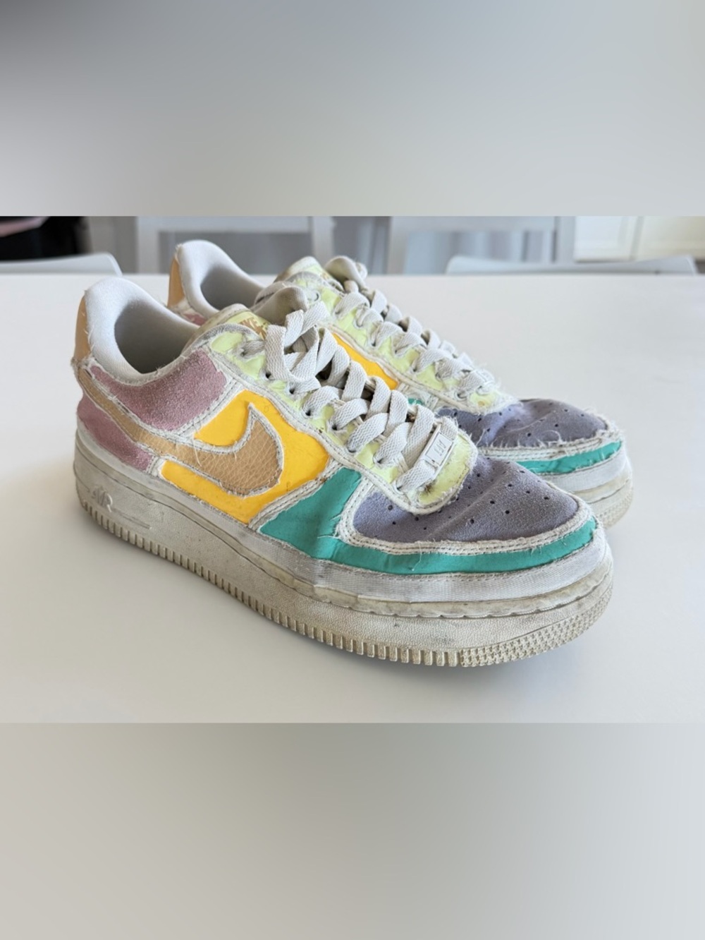 RARE Nike Peel-off Multicolor Patchwork Air Force 1 Sneakers